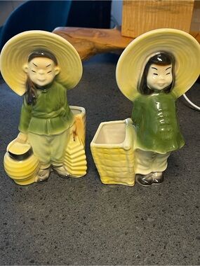 Planters – Matching Pair – Mid-Century Ceramic